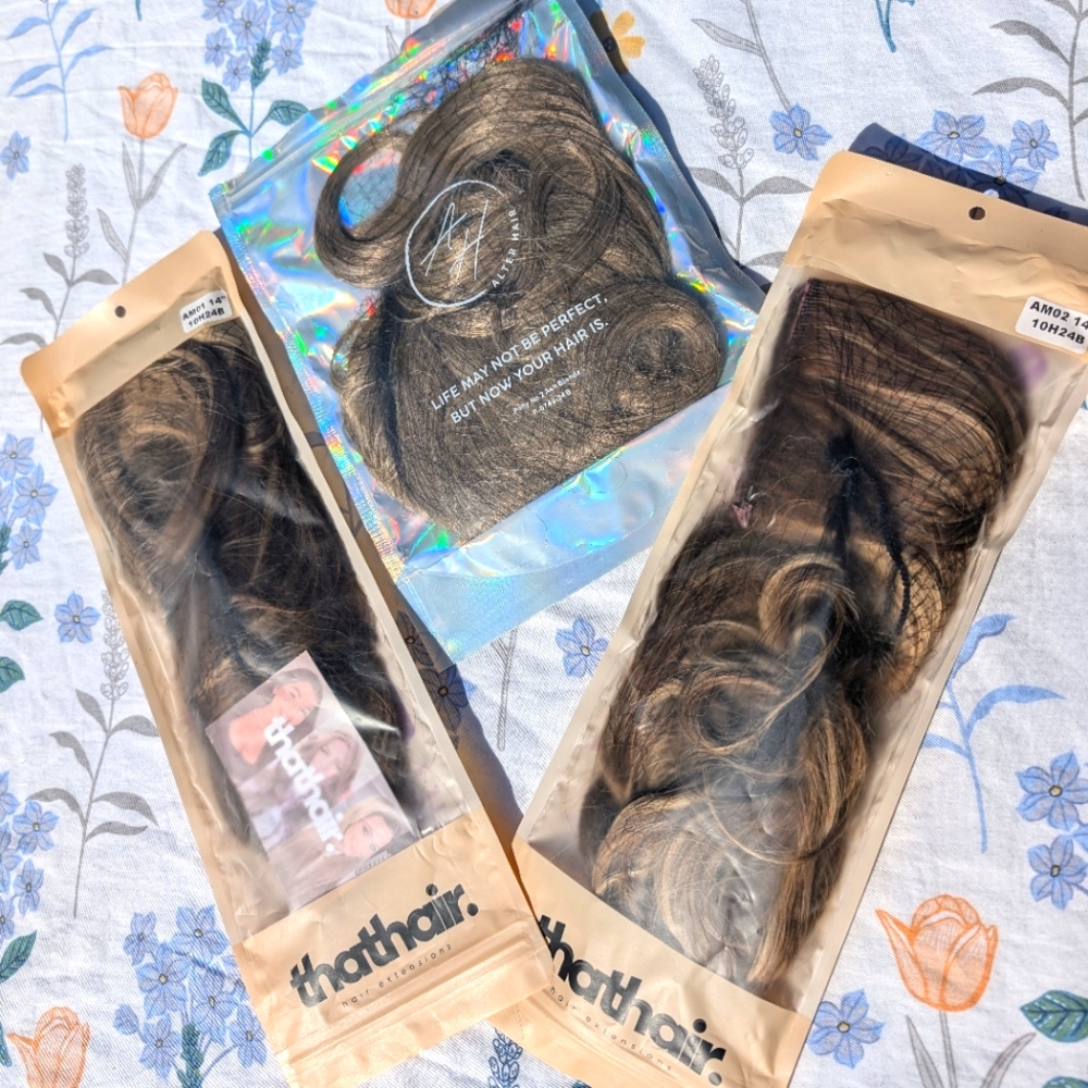 ThatHair Bundle Of 3 Ash Blonde Brown Hair Extensions Alter hair